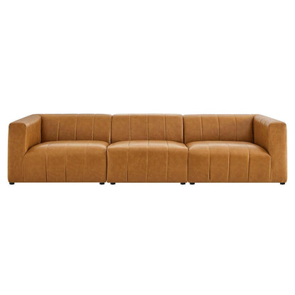 Modway Bartlett Vegan Leather 3-Piece Sofa FredCo