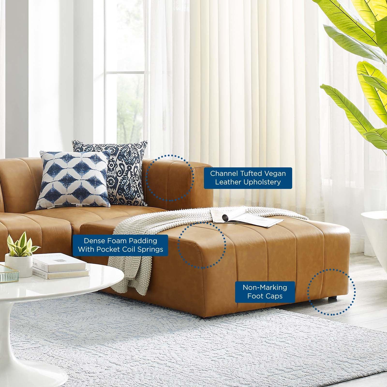 Modway Bartlett Vegan Leather 4-Piece Sectional Sofa FredCo