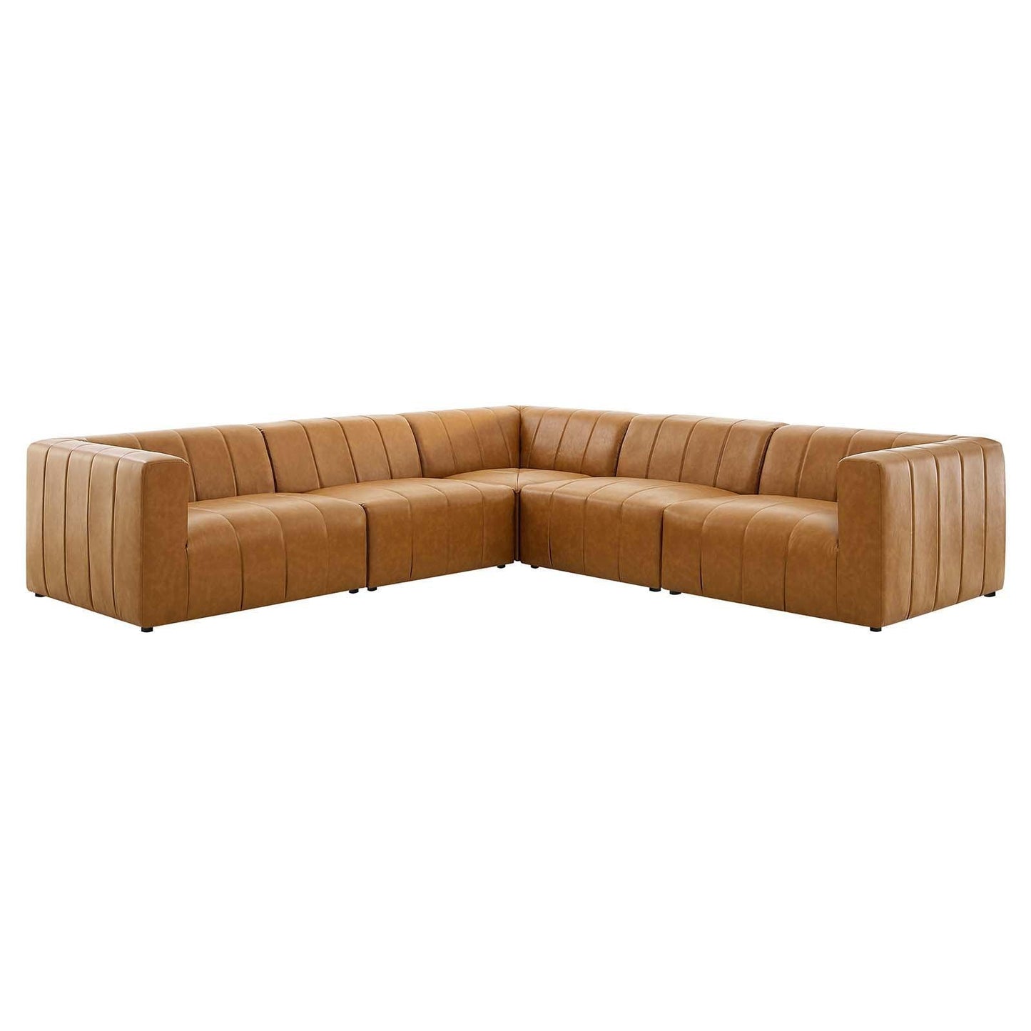 Modway Bartlett Vegan Leather 5-Piece Sectional Sofa, EEI-4532 FredCo