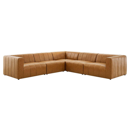 Modway Bartlett Vegan Leather 5-Piece Sectional Sofa, EEI-4532 FredCo