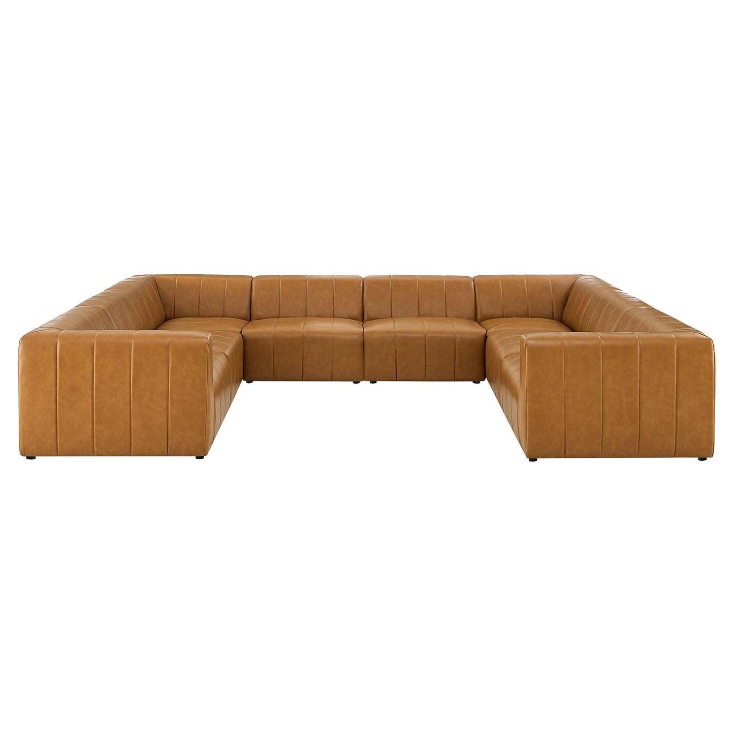 Modway Bartlett Vegan Leather 8-Piece Sectional Sofa FredCo