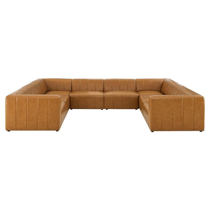 Modway Bartlett Vegan Leather 8-Piece Sectional Sofa FredCo