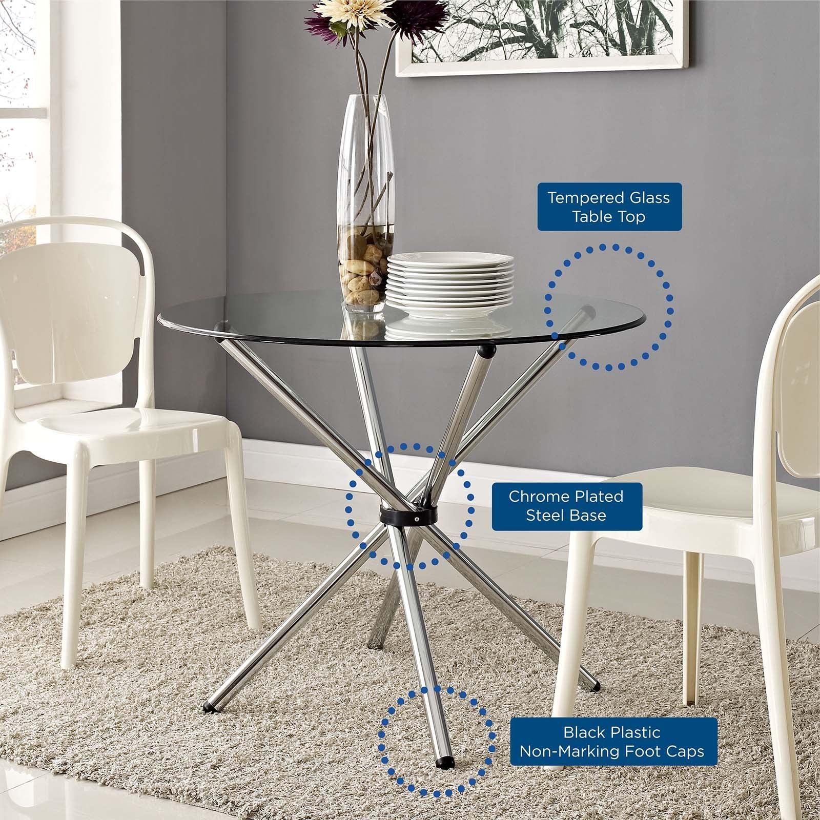 Modway Baton Round Dining Table FredCo