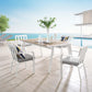Modway Baxley 5 Piece Outdoor Patio Aluminum Dining Set FredCo