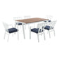 Modway Baxley 7 Piece Outdoor Patio Aluminum Dining Set FredCo