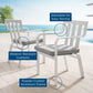 Modway Baxley Outdoor Patio Aluminum Armchair Set of 2 FredCo