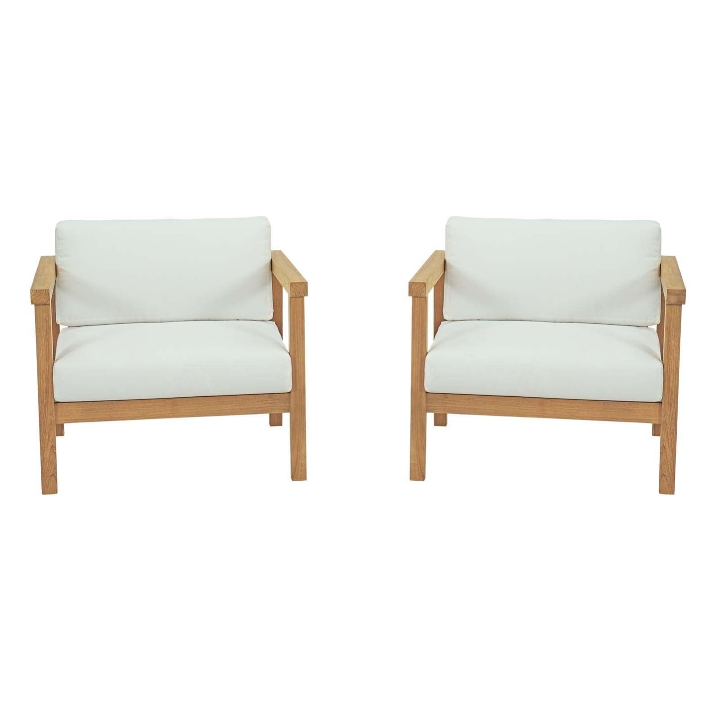 Modway Bayport 2 Piece Outdoor Patio Teak Set FredCo
