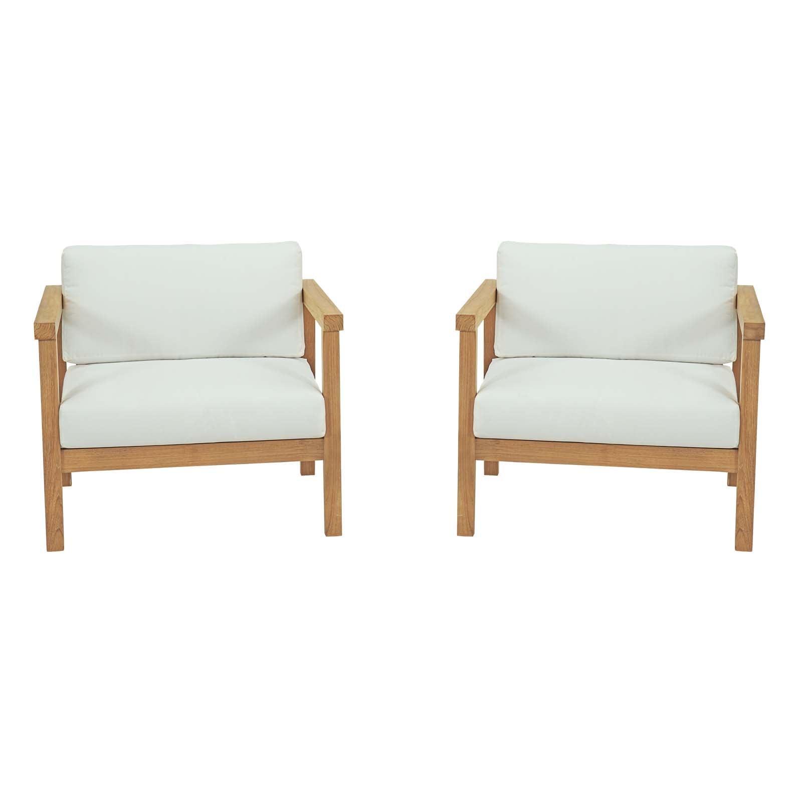 Modway Bayport 2 Piece Outdoor Patio Teak Set FredCo