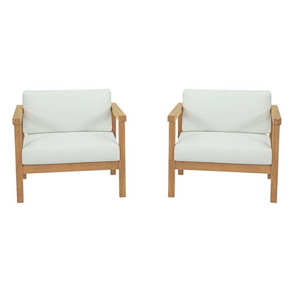 Modway Bayport 2 Piece Outdoor Patio Teak Set FredCo