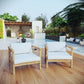 Modway Bayport 2 Piece Outdoor Patio Teak Set FredCo