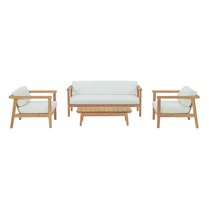 Modway Bayport 4 Piece Outdoor Patio Teak Set, EEI-3111 FredCo