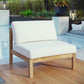 Modway Bayport Outdoor Patio Teak Armless FredCo