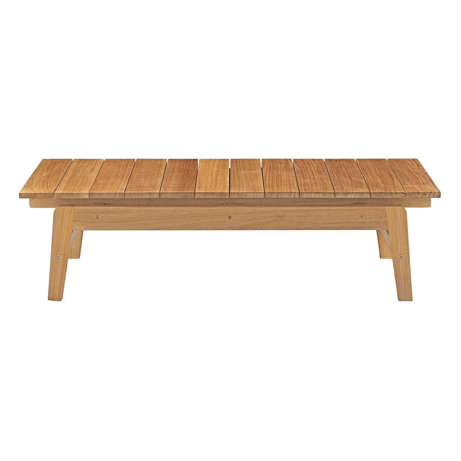 Modway Bayport Outdoor Patio Teak Coffee Table FredCo