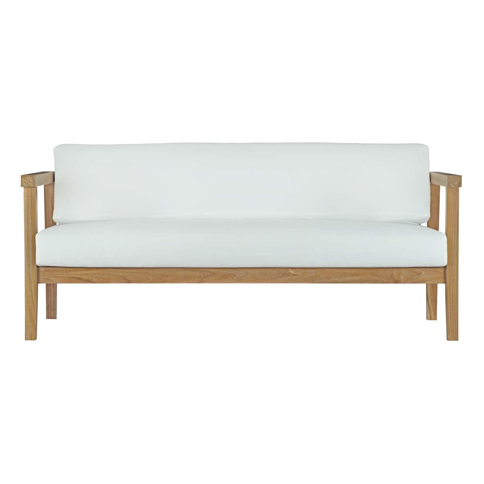 Modway Bayport Outdoor Patio Teak Sofa FredCo