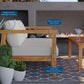 Modway Bayport Outdoor Patio Teak Wood 2-Seater Loveseat FredCo
