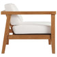 Modway Bayport Outdoor Patio Teak Wood 3-Piece Sectional Sofa Set FredCo