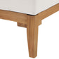 Modway Bayport Outdoor Patio Teak Wood Corner Chair FredCo