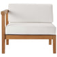 Modway Bayport Outdoor Patio Teak Wood Left-Arm Chair FredCo