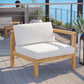 Modway Bayport Outdoor Patio Teak Wood Right-Arm Chair FredCo