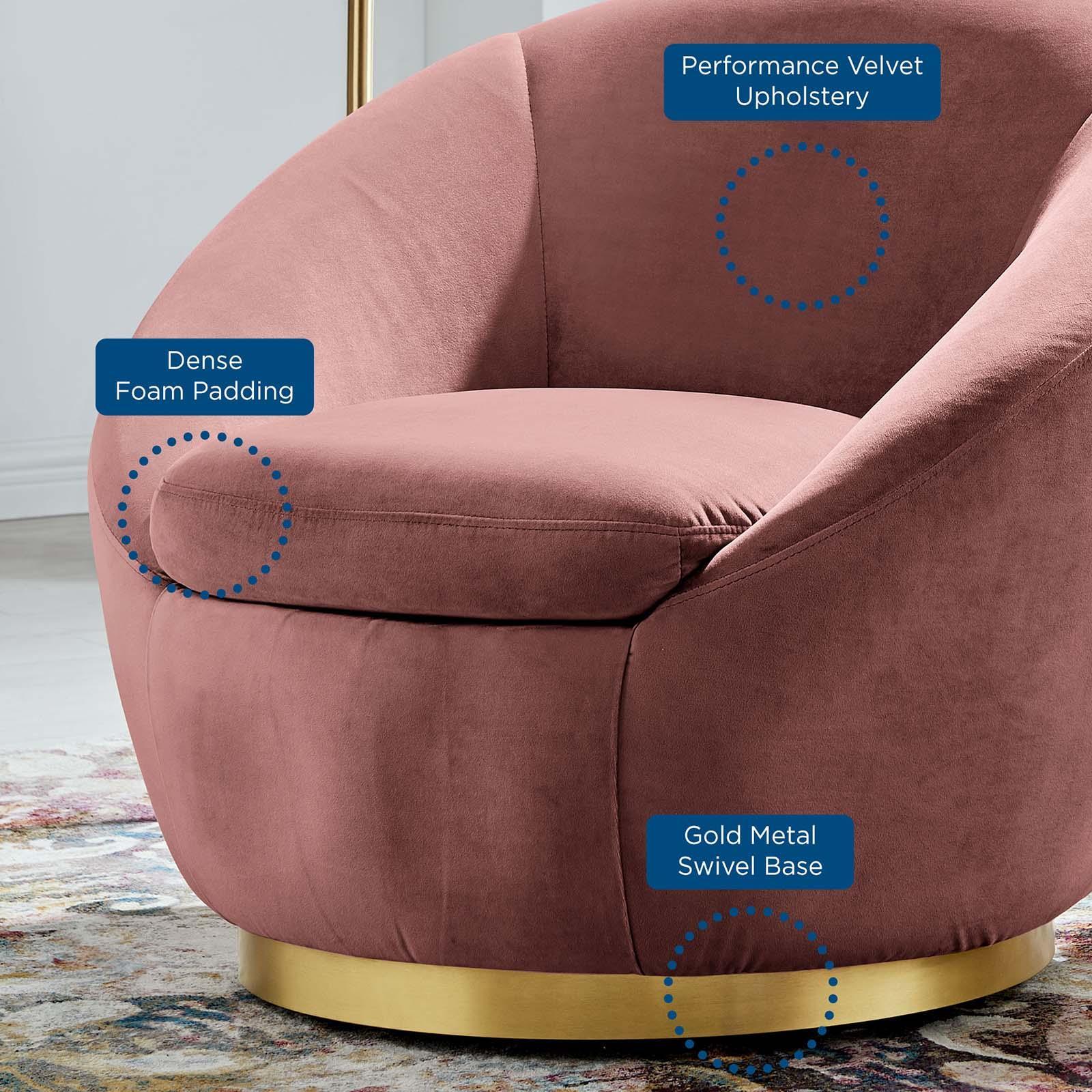Modway BC Performance Velvet Swivel Chair FredCo