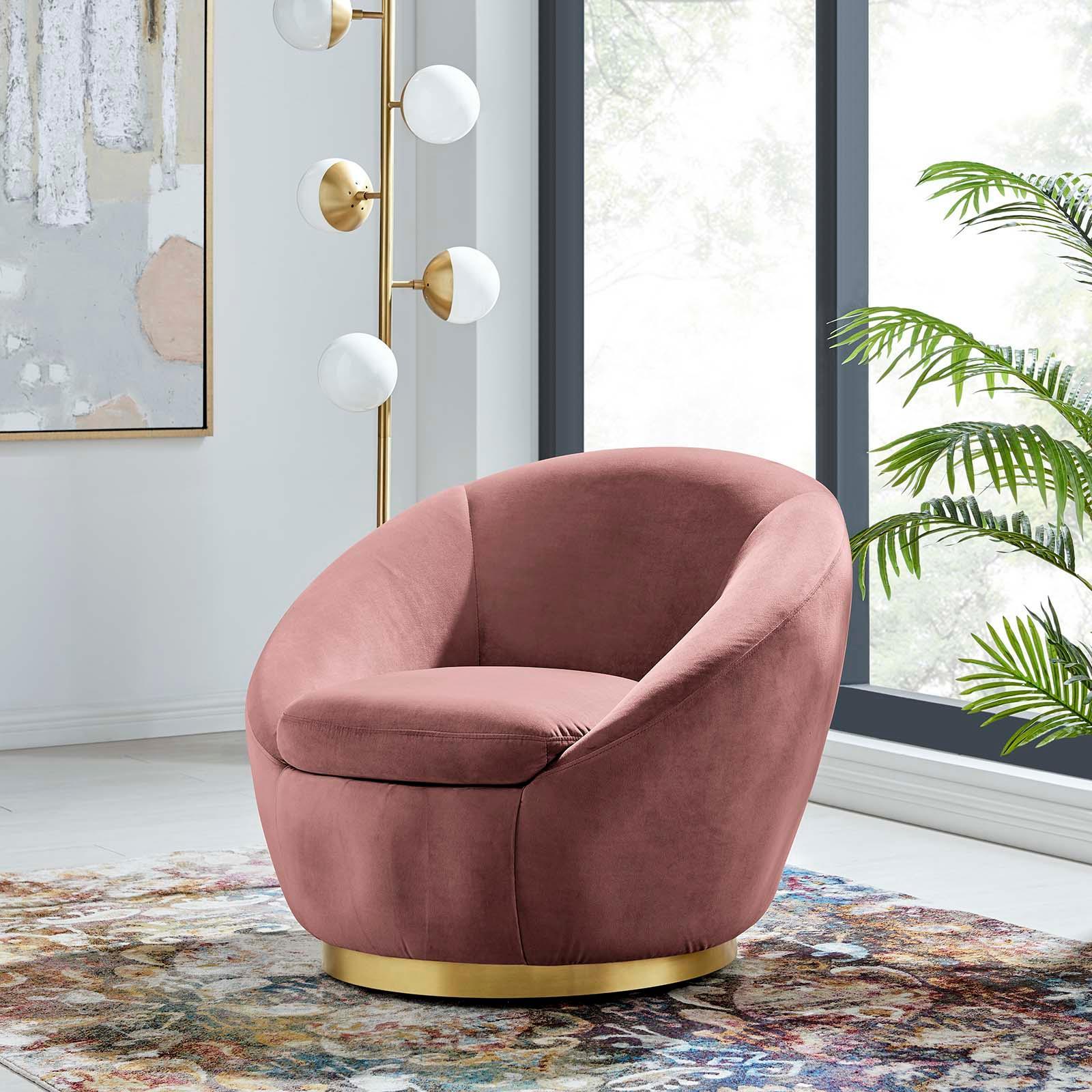Modway BC Performance Velvet Swivel Chair FredCo