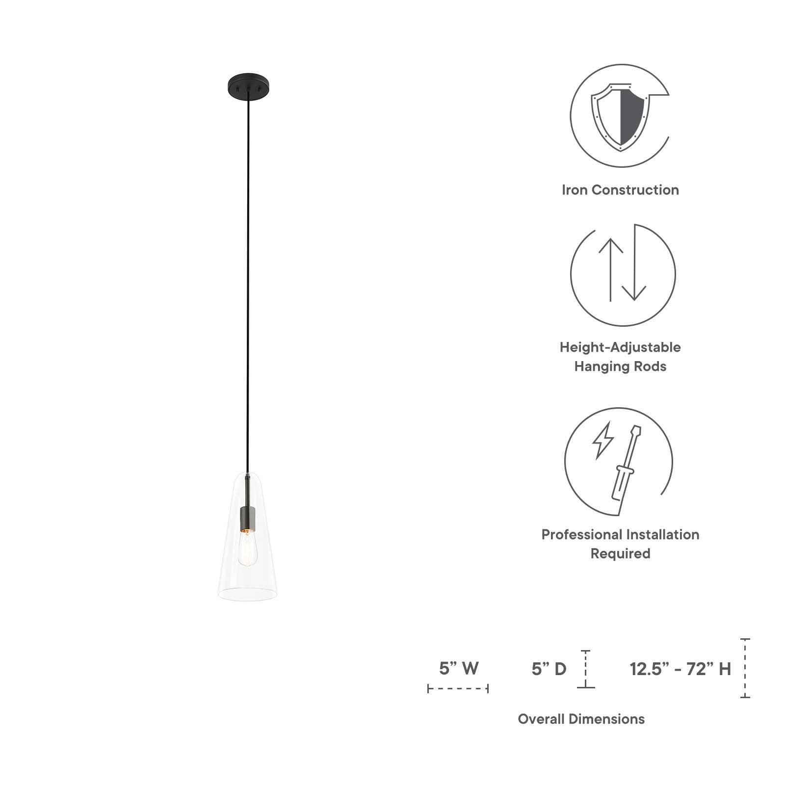 Modway Beacon 1-Light Pendant Light FredCo