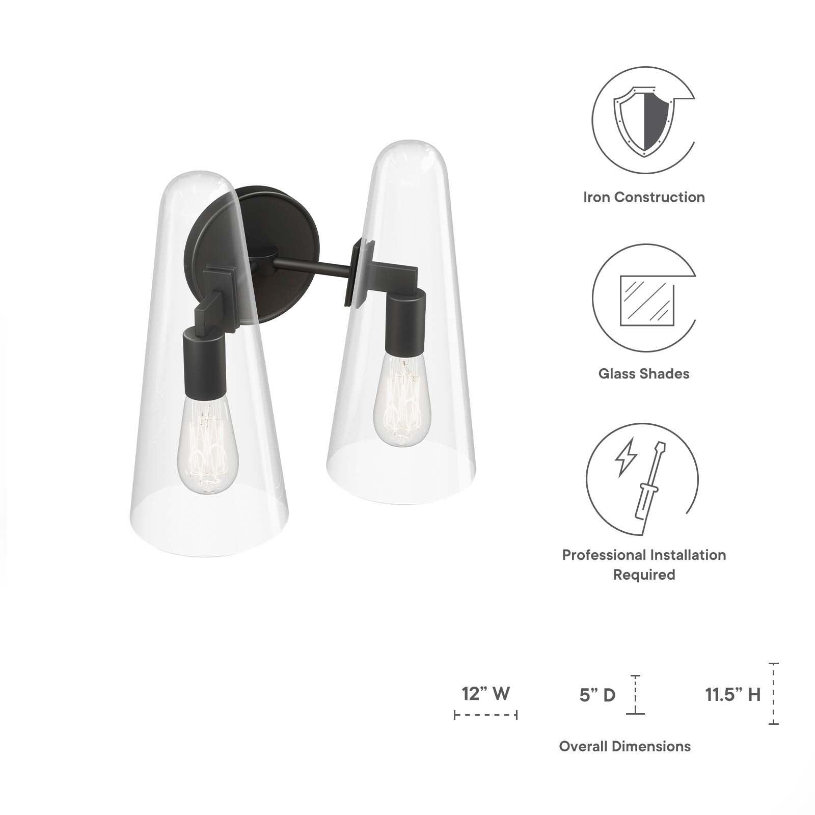 Modway Beacon 2-Light Wall Sconce FredCo