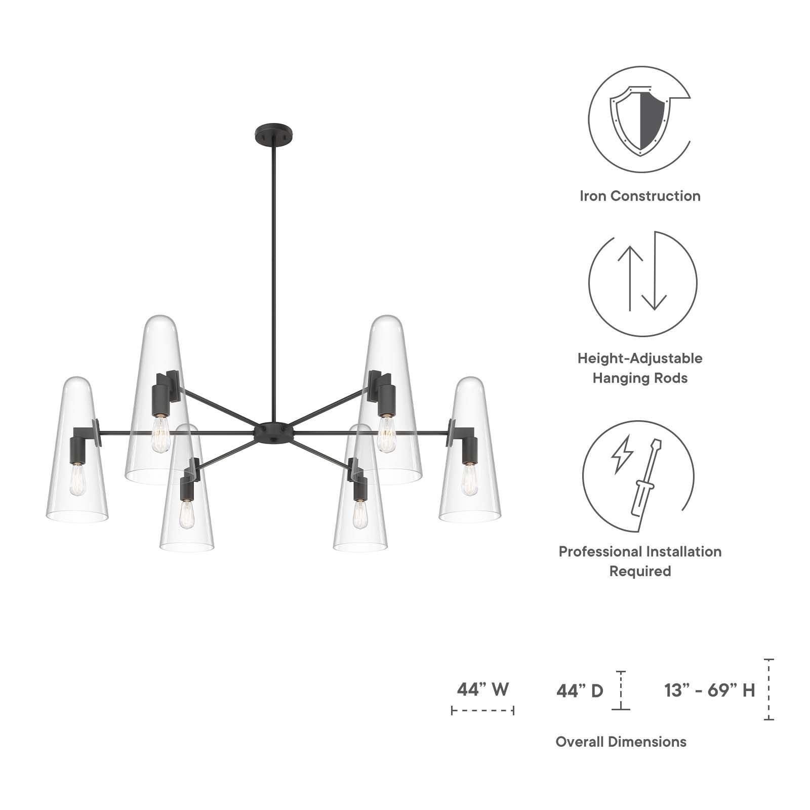 Modway Beacon 6-Light Chandelier FredCo