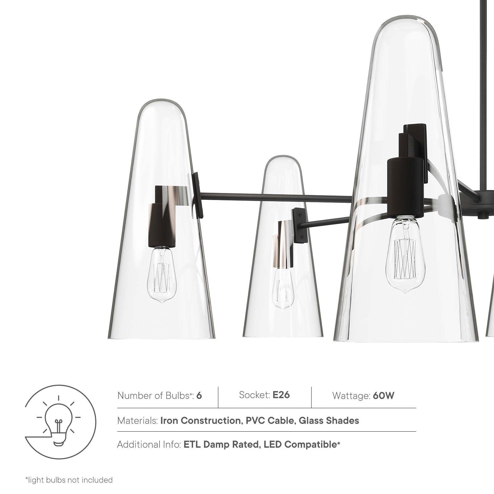 Modway Beacon 6-Light Chandelier FredCo