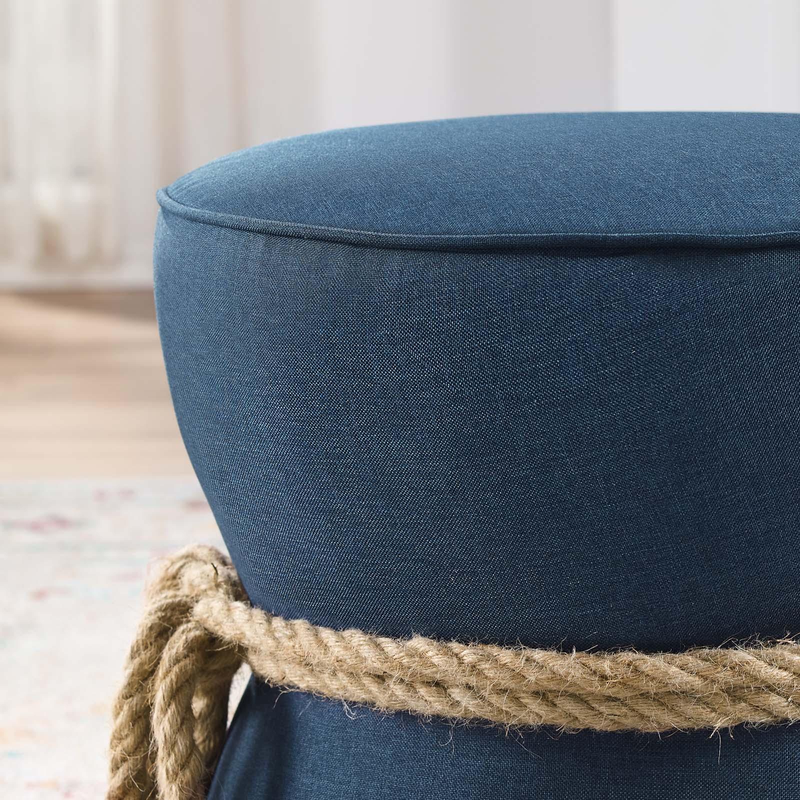 Modway Beat Nautical Rope Upholstered Fabric Ottoman FredCo