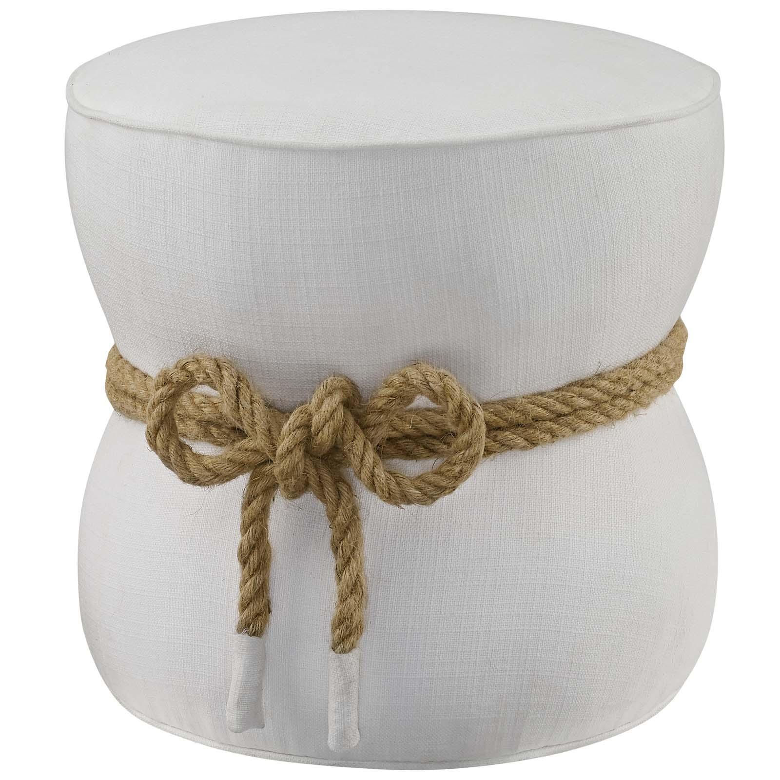 Modway Beat Nautical Rope Upholstered Fabric Ottoman FredCo