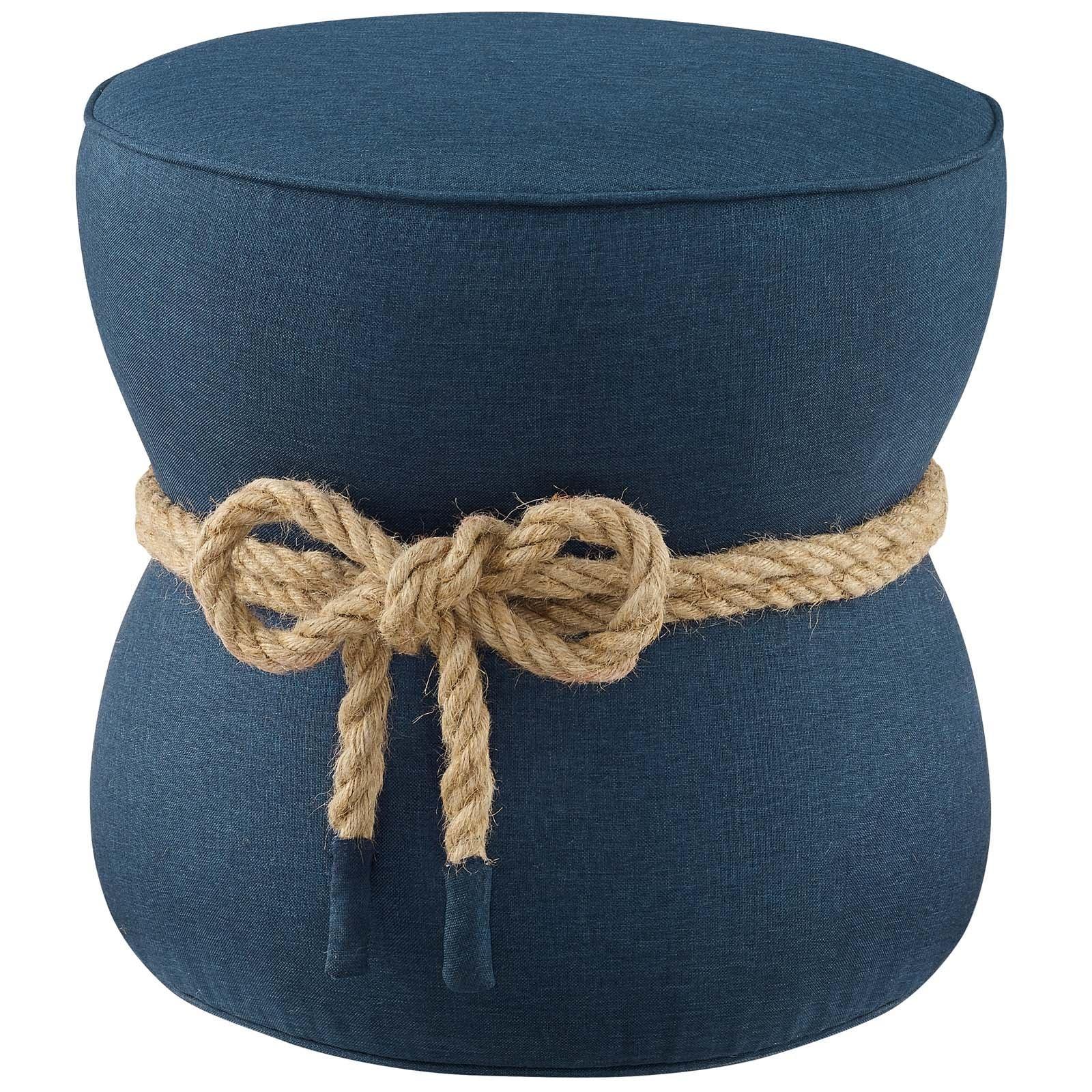 Modway Beat Nautical Rope Upholstered Fabric Ottoman FredCo