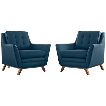 Modway Beguile 2 Piece Upholstered Fabric Living Room Set FredCo