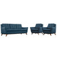 Modway Beguile 3 Piece Upholstered Fabric Living Room Set, EEI-2184 FredCo
