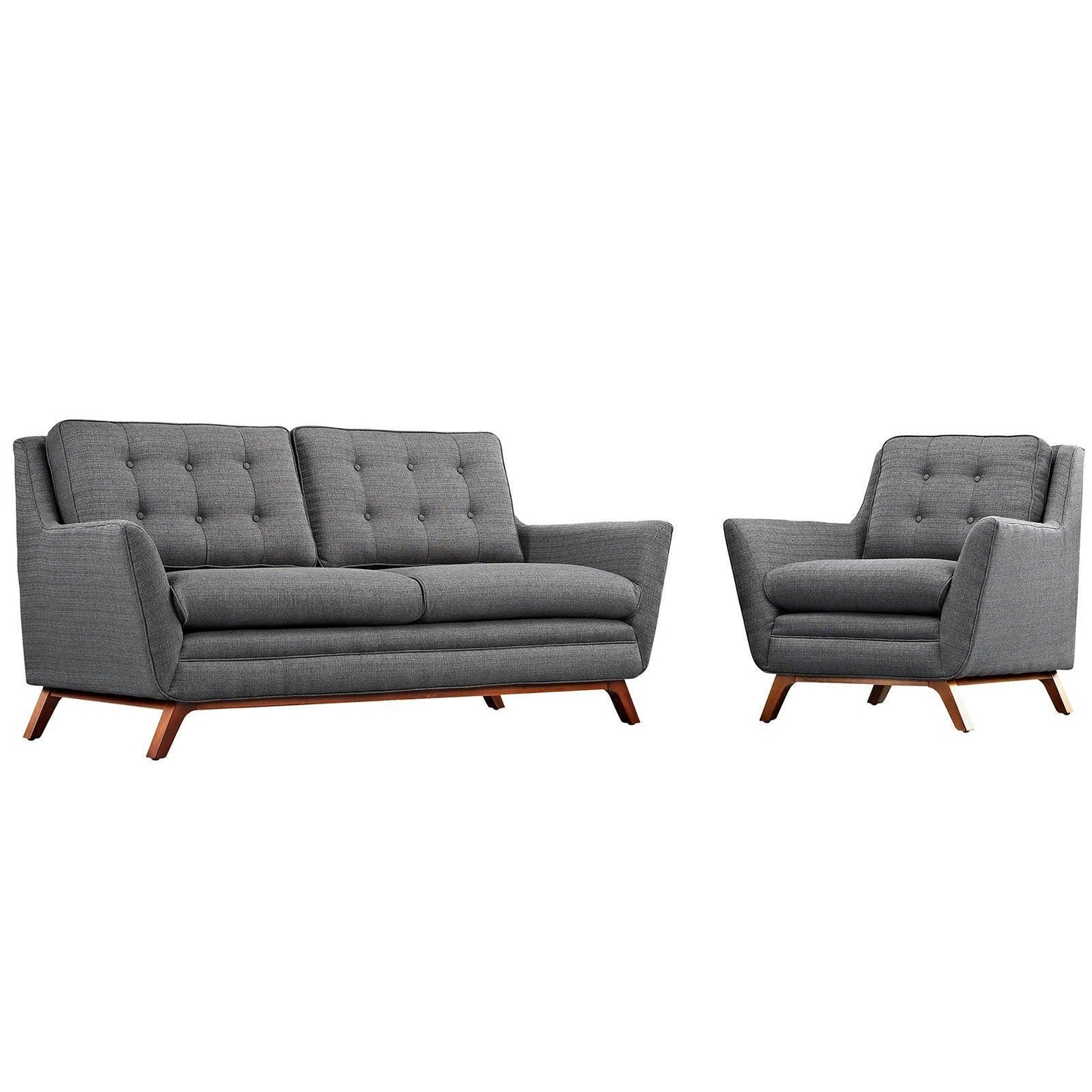 Modway Beguile Living Room Set Upholstered Fabric Set of 2, EEI-2432 FredCo