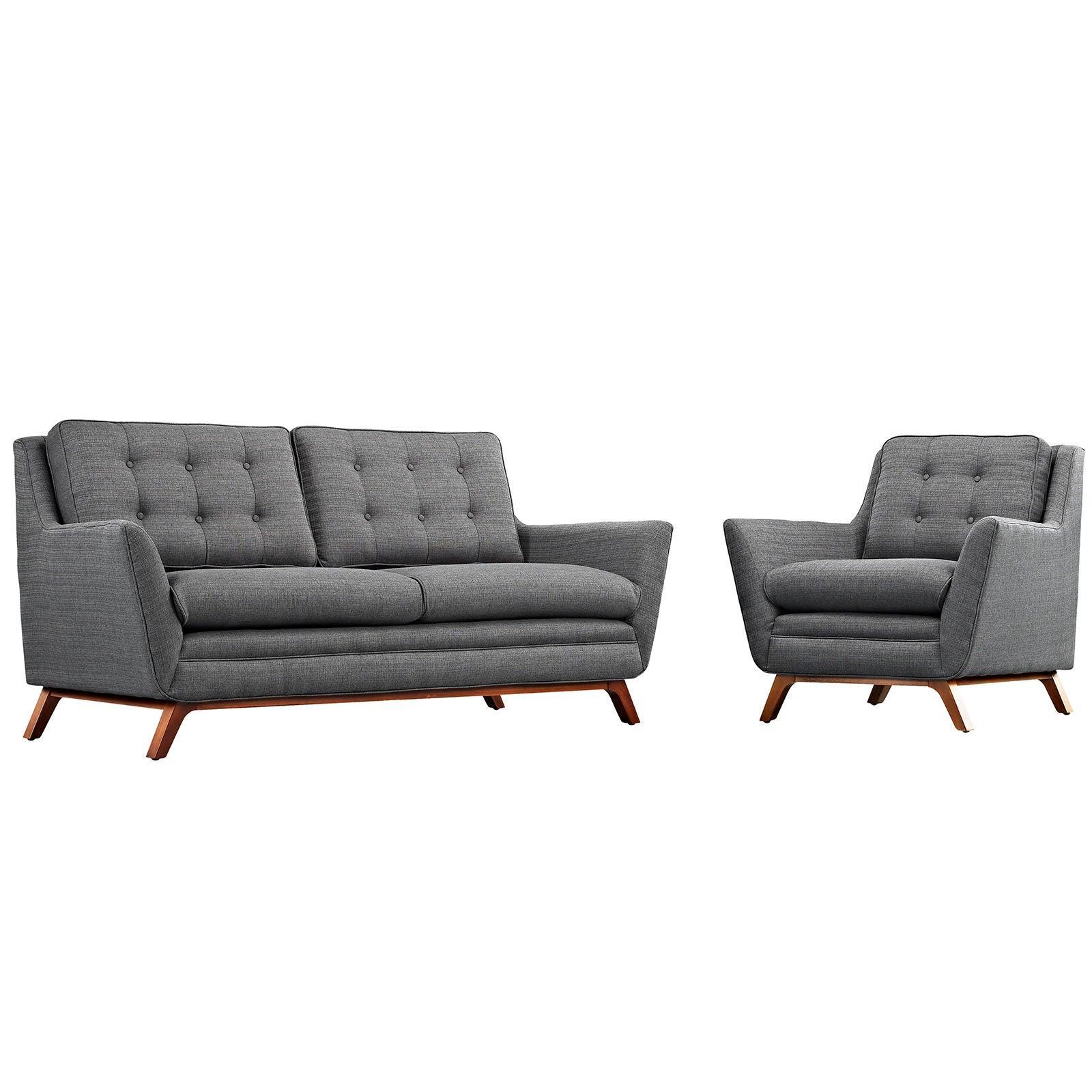 Modway Beguile Living Room Set Upholstered Fabric Set of 2, EEI-2432 FredCo
