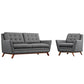 Modway Beguile Living Room Set Upholstered Fabric Set of 2, EEI-2432 FredCo