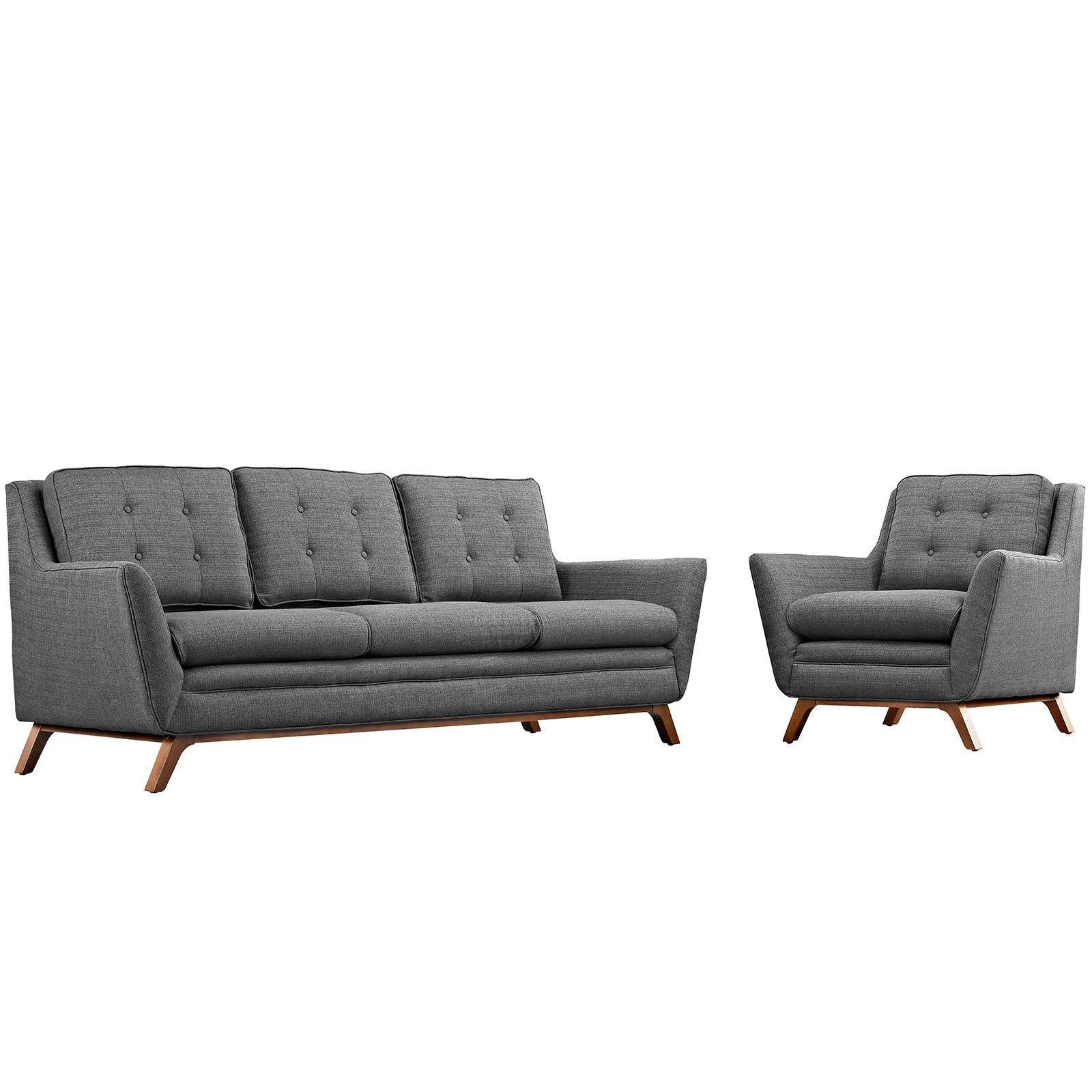 Modway Beguile Living Room Set Upholstered Fabric Set of 2, EEI-2433 FredCo