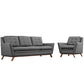 Modway Beguile Living Room Set Upholstered Fabric Set of 2, EEI-2433 FredCo