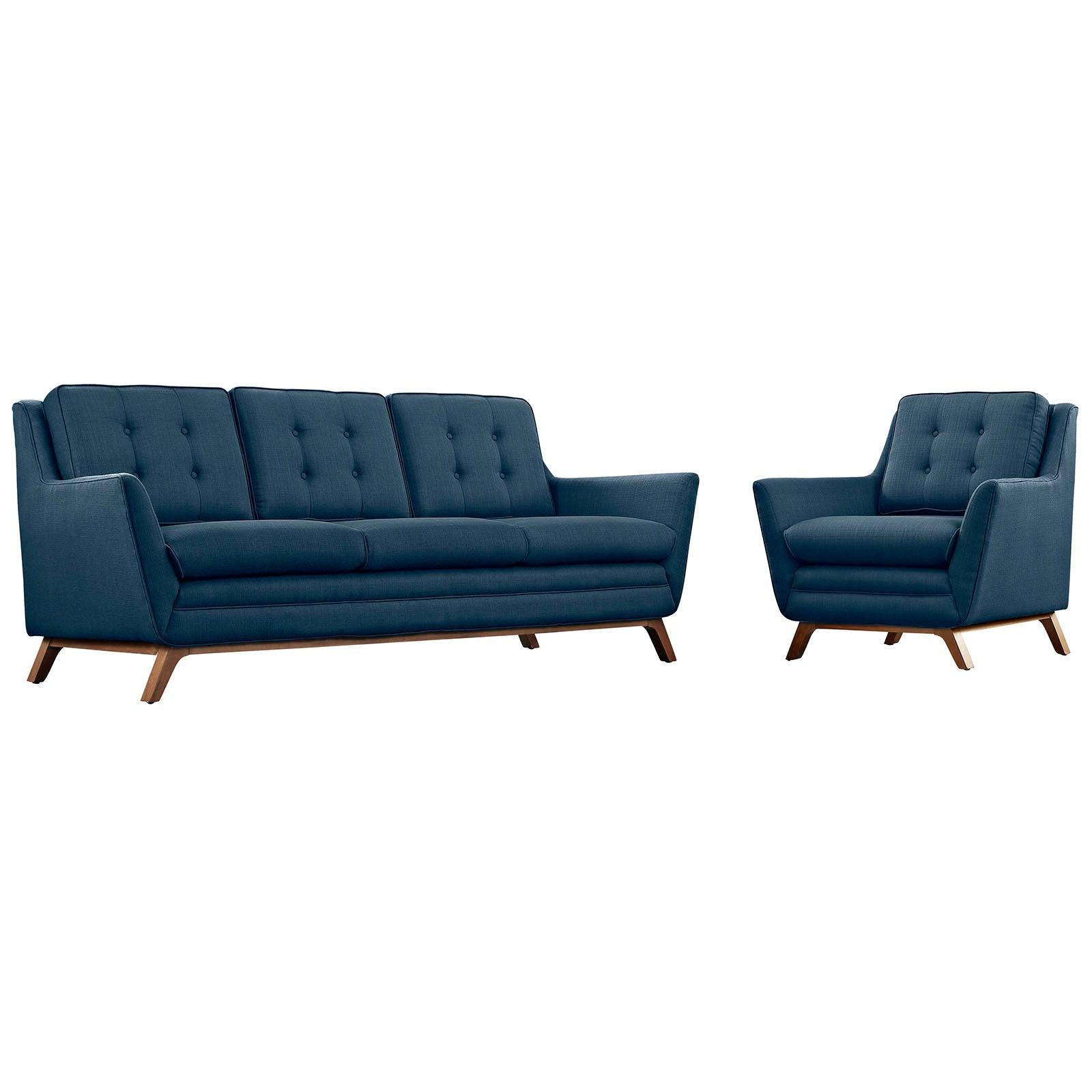 Modway Beguile Living Room Set Upholstered Fabric Set of 2, EEI-2433 FredCo