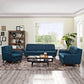 Modway Beguile Living Room Set Upholstered Fabric Set of 3 FredCo