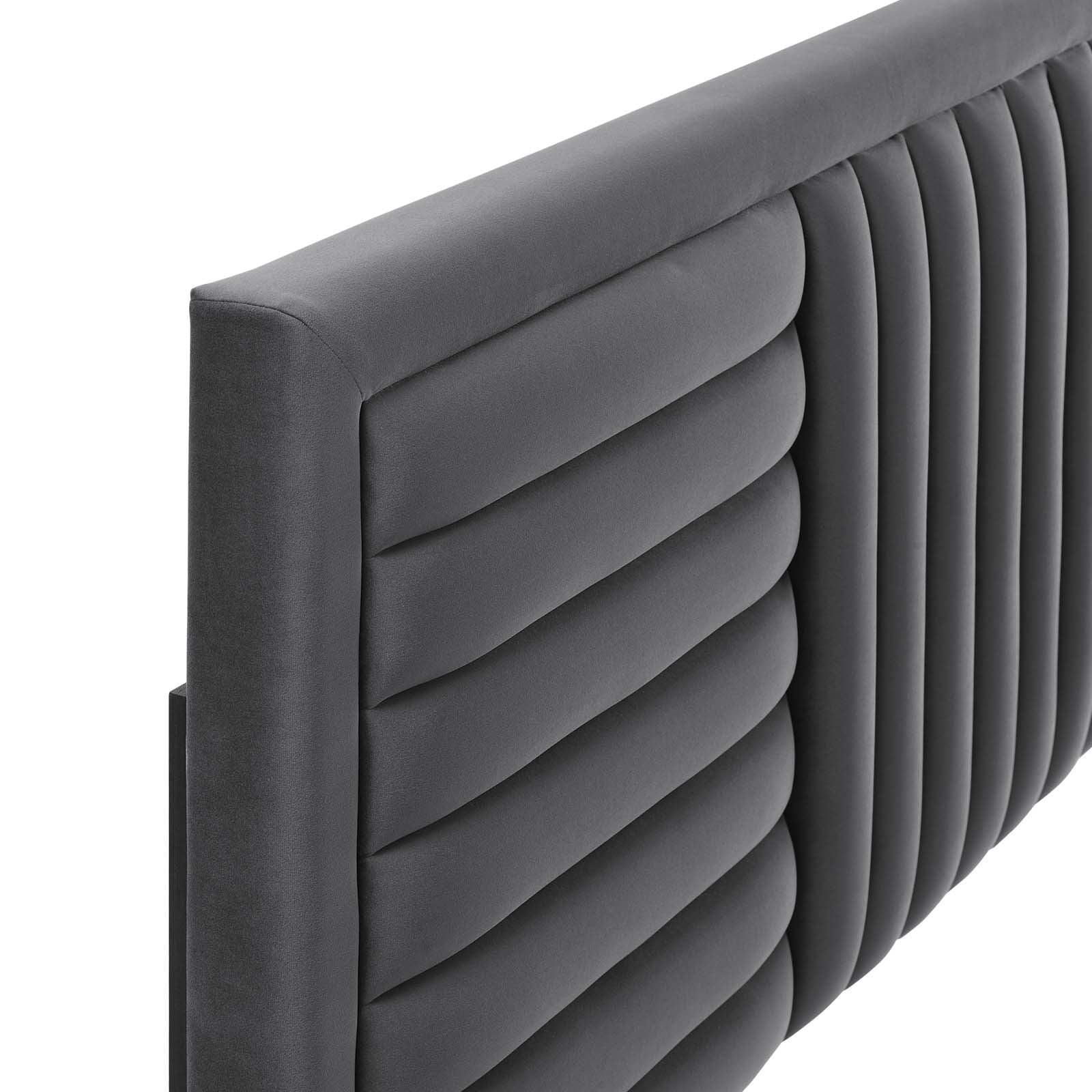 Modway Believe Channel Tufted Performance Velvet Twin Headboard FredCo