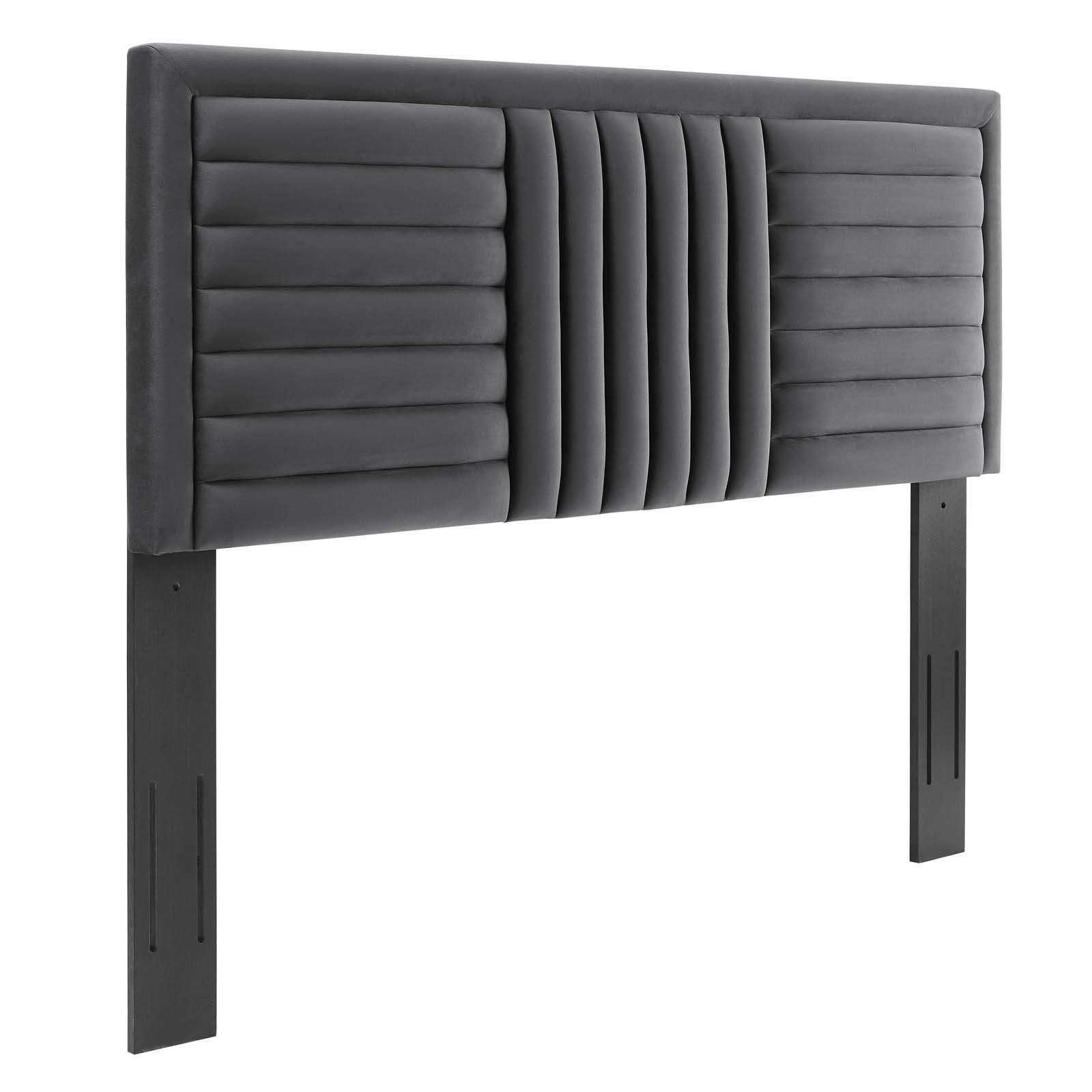 Modway Believe Channel Tufted Performance Velvet Twin Headboard FredCo