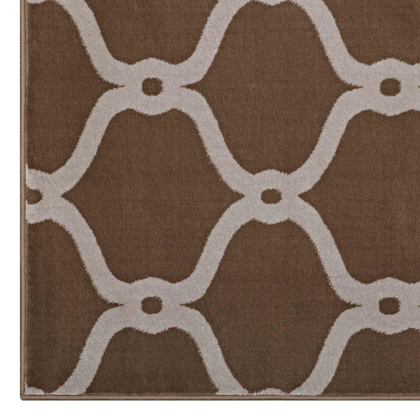 Modway Beltara Chain Link Transitional Trellis Area Rug FredCo