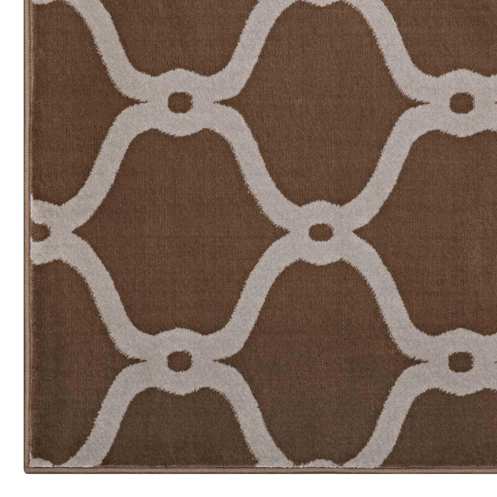 Modway Beltara Chain Link Transitional Trellis Area Rug FredCo