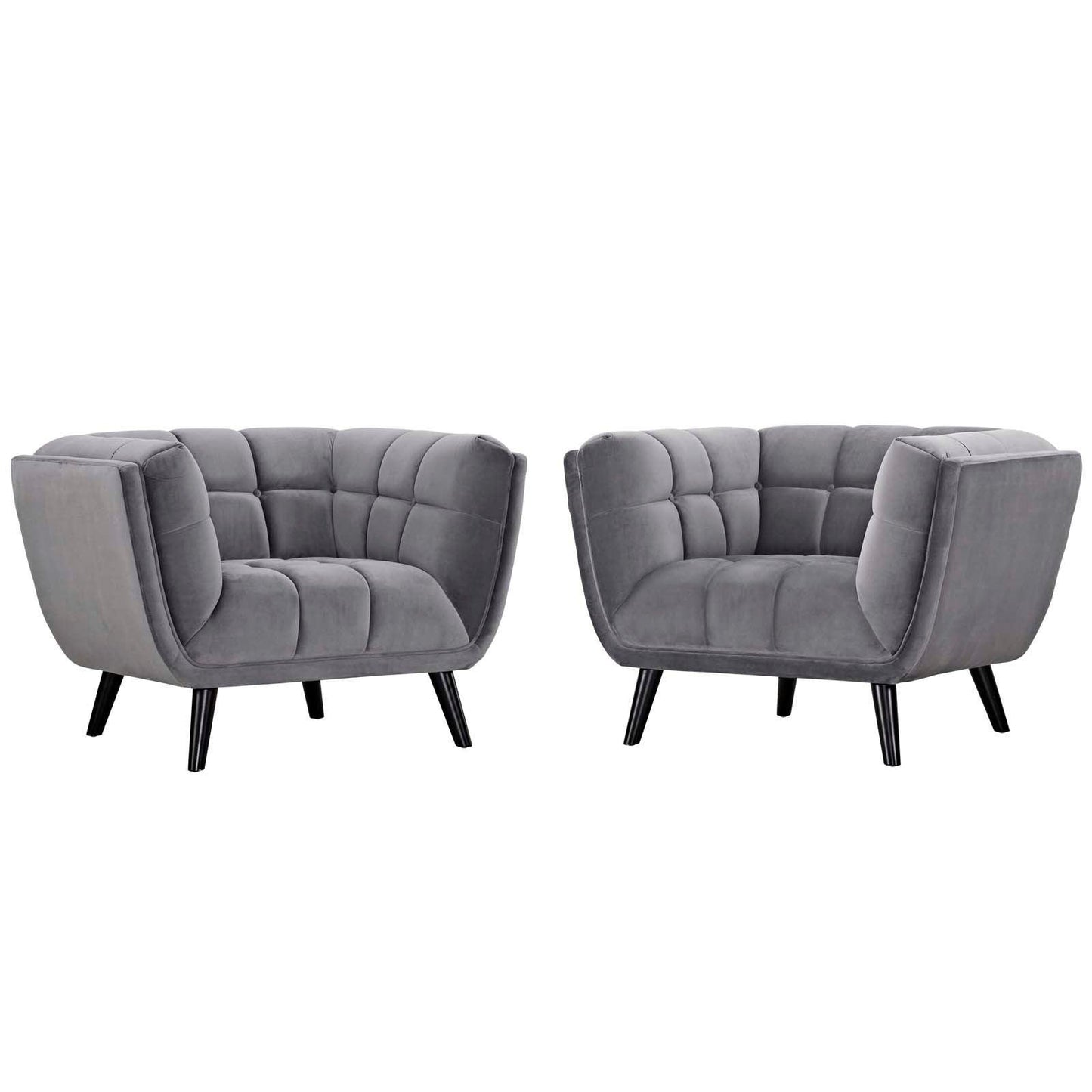 Modway Bestow 2 Piece Performance Velvet Armchair Set FredCo