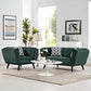 Modway Bestow 2 Piece Performance Velvet Loveseat and Armchair Set FredCo