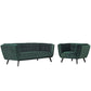 Modway Bestow 2 Piece Performance Velvet Sofa and Armchair Set FredCo