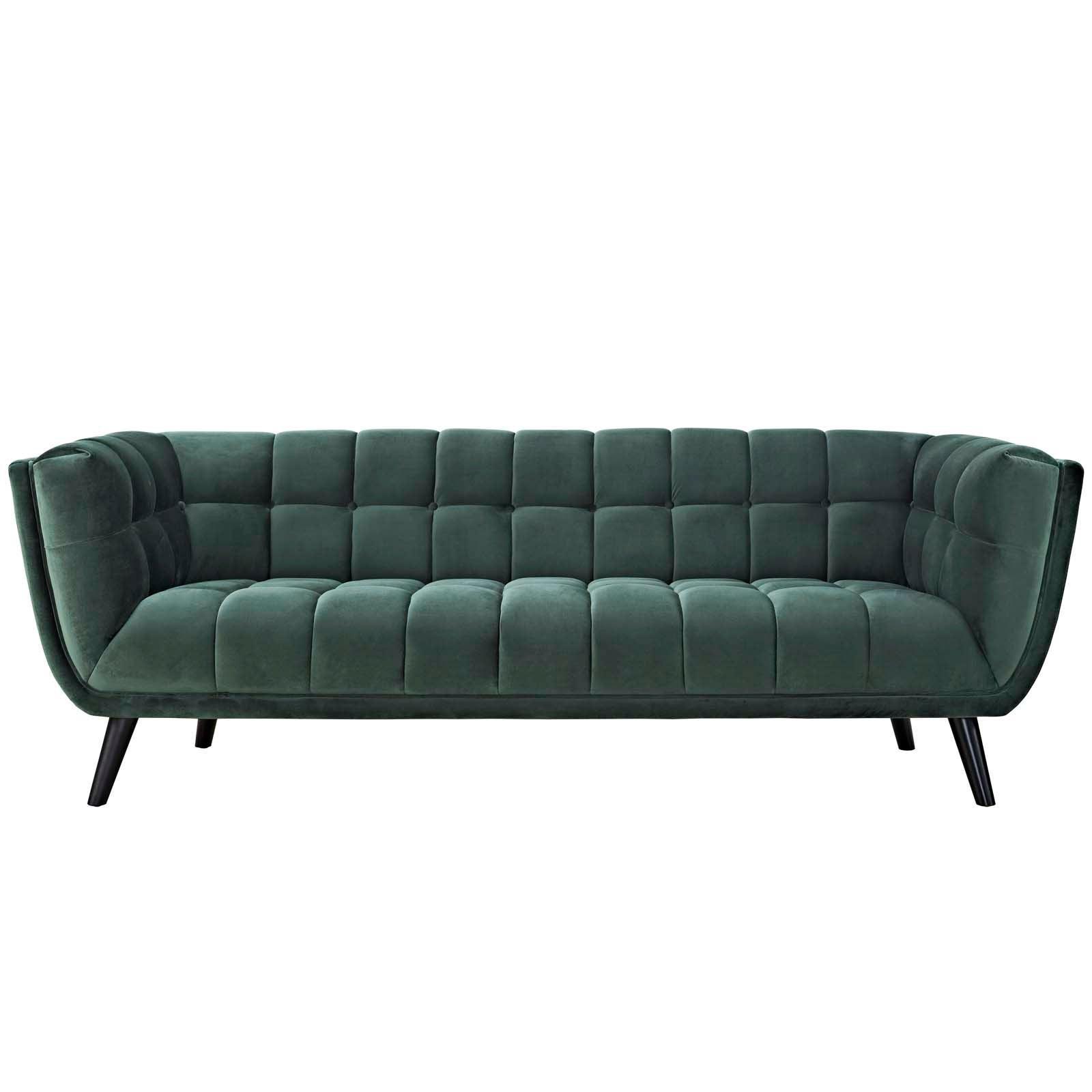 Modway Bestow 2 Piece Performance Velvet Sofa and Loveseat Set FredCo