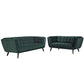 Modway Bestow 2 Piece Performance Velvet Sofa and Loveseat Set FredCo